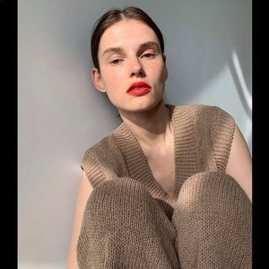 Zara knit vest with slits & matching pants small